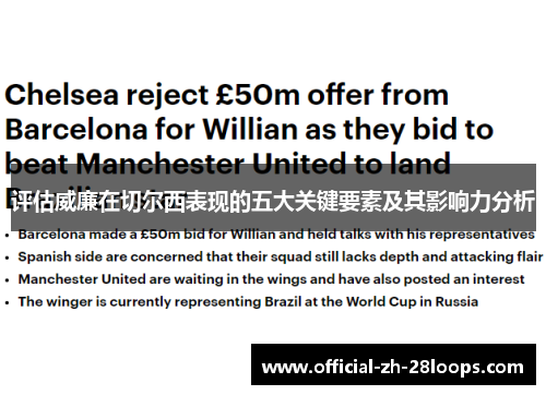 评估威廉在切尔西表现的五大关键要素及其影响力分析