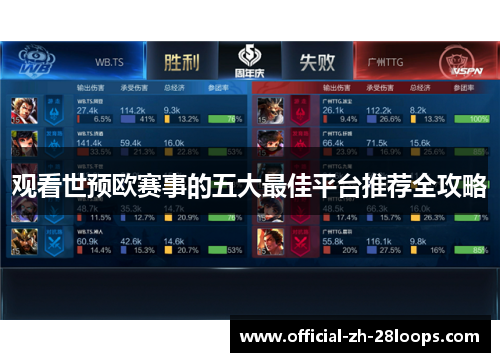 观看世预欧赛事的五大最佳平台推荐全攻略